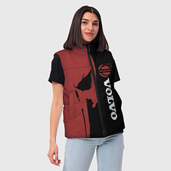 Женский жилет Вольво и череп, цвет: 3D-красный — фото 2