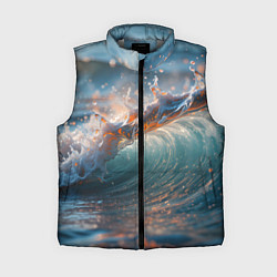 Женский жилет Волна и блики солнца, цвет: 3D-светло-серый