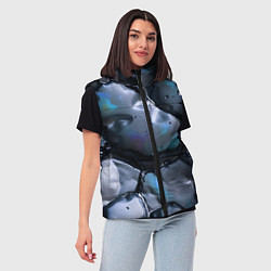 Женский жилет Жидкая субстанция серая, цвет: 3D-красный — фото 2