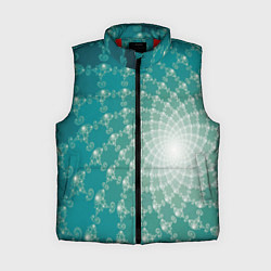 Женский жилет Фрактальная абстракция, цвет: 3D-красный
