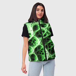 Женский жилет Зелёная пористая структура, цвет: 3D-черный — фото 2