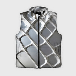 Женский жилет Полированный металл серебряный, цвет: 3D-черный