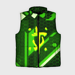 Женский жилет Doom geometry green, цвет: 3D-черный