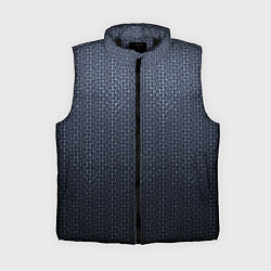Женский жилет Тёмный серо-синий градиент текстурированный с узор, цвет: 3D-черный