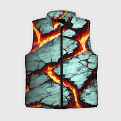 Женский жилет Треснувший камень жёлтый