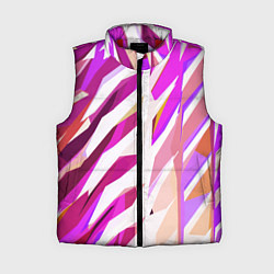Женский жилет Бело-розовая абстракция, цвет: 3D-красный