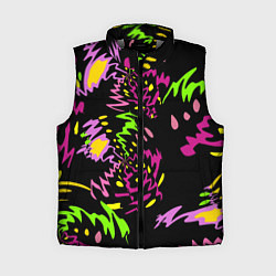 Женский жилет Яркие абстрактные круги-зигзаги, цвет: 3D-светло-серый