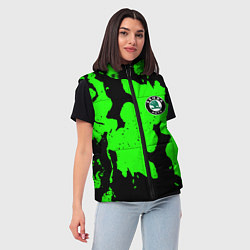 Женский жилет Skoda flame steel, цвет: 3D-черный — фото 2