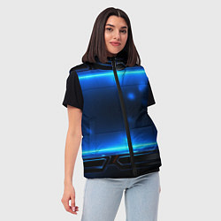 Женский жилет Синяя неоновая атмосфера, цвет: 3D-красный — фото 2