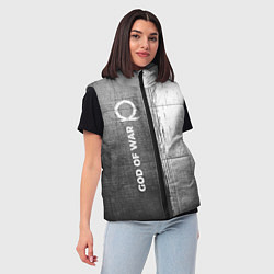 Женский жилет God of War - grey gradient по-вертикали, цвет: 3D-черный — фото 2