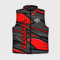 Женский жилет Toyota - красная абстракция, цвет: 3D-красный