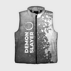 Женский жилет Demon Slayer - grey gradient по-вертикали, цвет: 3D-черный