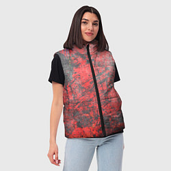 Женский жилет Абстракция - grunge vibe, цвет: 3D-черный — фото 2