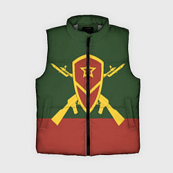 Женский жилет Мотострелковые войска: герб со щитом, цвет: 3D-светло-серый