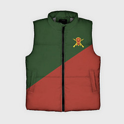 Женский жилет Мотострелковые войска: герб со щитом, цвет: 3D-светло-серый