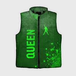 Женский жилет Queen - green gradient вертикально, цвет: 3D-черный