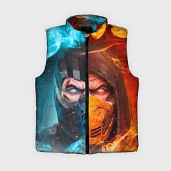 Женский жилет Mortal Kombat - Саб-зиро и Скорпион, цвет: 3D-красный