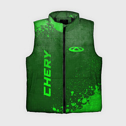 Женский жилет Chery - green gradient вертикально, цвет: 3D-черный