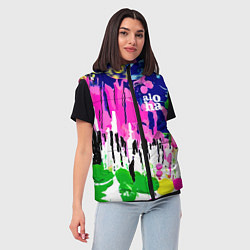 Женский жилет Colorful abstraction - aloha, цвет: 3D-черный — фото 2