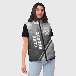 Женский жилет Club Brugge - grey gradient вертикально, цвет: 3D-черный — фото 2