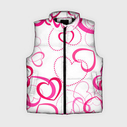 Женский жилет Подборка сердец, цвет: 3D-черный