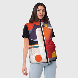 Женский жилет Абстракция из фигур и линий, цвет: 3D-черный — фото 2