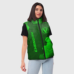 Женский жилет Changan - green gradient вертикально, цвет: 3D-черный — фото 2