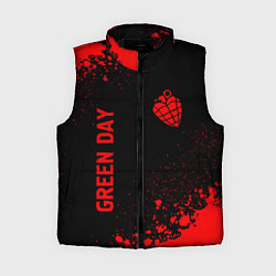Женский жилет Green Day - red gradient вертикально, цвет: 3D-черный