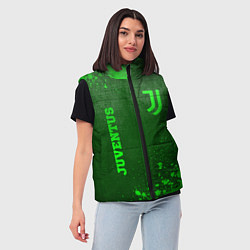 Женский жилет Juventus - green gradient вертикально, цвет: 3D-черный — фото 2