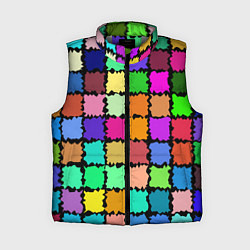Женский жилет Лоскутки, цвет: 3D-светло-серый