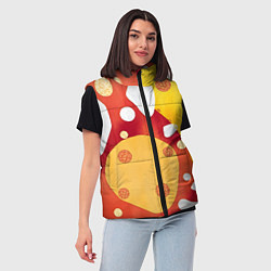 Женский жилет Теплая африканская абстракция, цвет: 3D-черный — фото 2