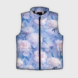 Женский жилет Цветы в туманности, цвет: 3D-черный