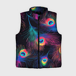 Женский жилет Павлиньи перья - разные оттенки