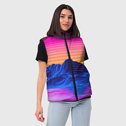 Женский жилет Неоновый закат, цвет: 3D-светло-серый — фото 2