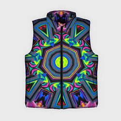 Женский жилет Оптический узор неоновые краски, цвет: 3D-светло-серый