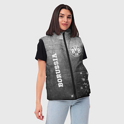 Женский жилет Borussia - grey gradient вертикально, цвет: 3D-черный — фото 2