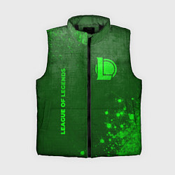 Женский жилет League of Legends - green gradient вертикально, цвет: 3D-черный