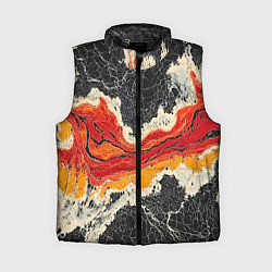Женский жилет Красно-черная потертая текстура, цвет: 3D-черный