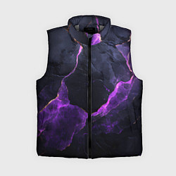 Женский жилет Фиолетово-черная объемная текстура, цвет: 3D-светло-серый