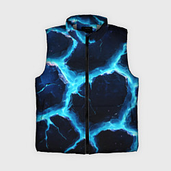 Женский жилет Голубая потертая текстура с разломом