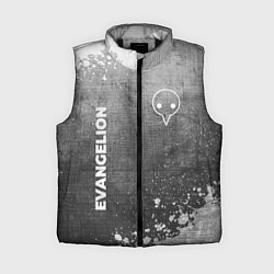 Женский жилет Evangelion - grey gradient вертикально