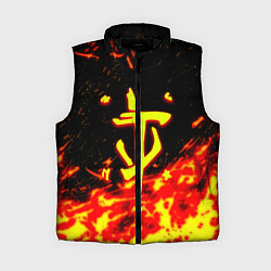 Женский жилет Doom огненное лого, цвет: 3D-черный