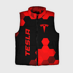 Женский жилет Tesla - red gradient вертикально