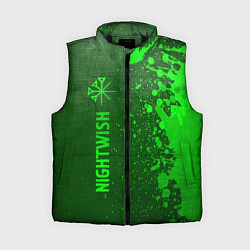 Женский жилет Nightwish - green gradient по-вертикали, цвет: 3D-черный