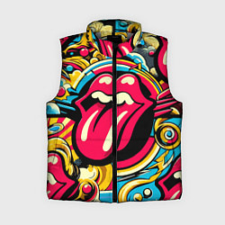 Женский жилет Rolling Stones logo - pop art pattern
