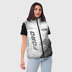 Женский жилет Ford - white gradient вертикально, цвет: 3D-черный — фото 2