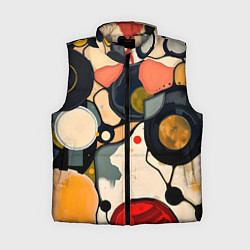 Женский жилет Абстракция с кругами и краской, цвет: 3D-светло-серый