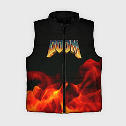 Женский жилет Doom огненная текстура