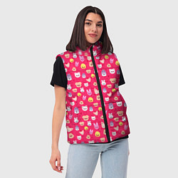Женский жилет Skzoo pattern pink, цвет: 3D-светло-серый — фото 2