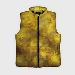 Женский жилет Золотая ржавая текстура, цвет: 3D-черный